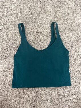 Gilly Hicks Teal Scoop Crop Tank